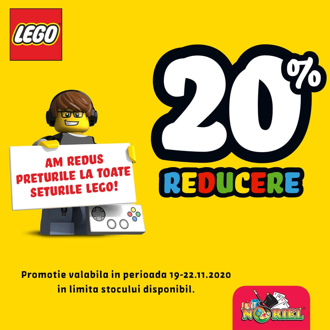 20% reducere la Lego